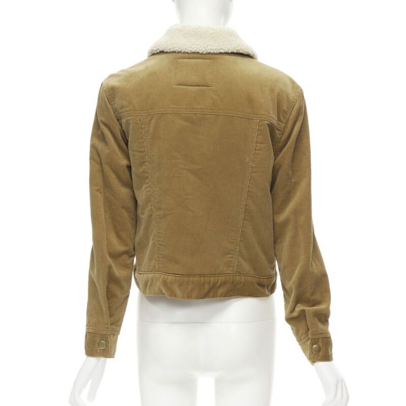 Marc Jacobs MARC JACOBS brown corduroy faux shearling lined trucker jacket XS Size XS / US 0-2 / IT 36-38 - 5 Thumbnail