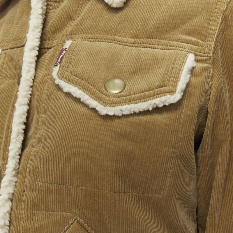 Marc Jacobs MARC JACOBS brown corduroy faux shearling lined trucker jacket XS Size XS / US 0-2 / IT 36-38 - 2 Thumbnail