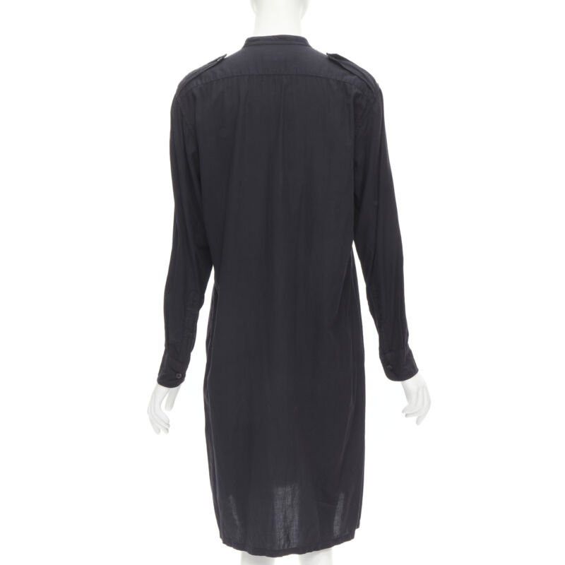 Dries Van Noten DRIES VAN NOTEN black washed cotton cargo pocket button front shirt FR36 XS Size S / US 4 / IT 40 - 5 Thumbnail