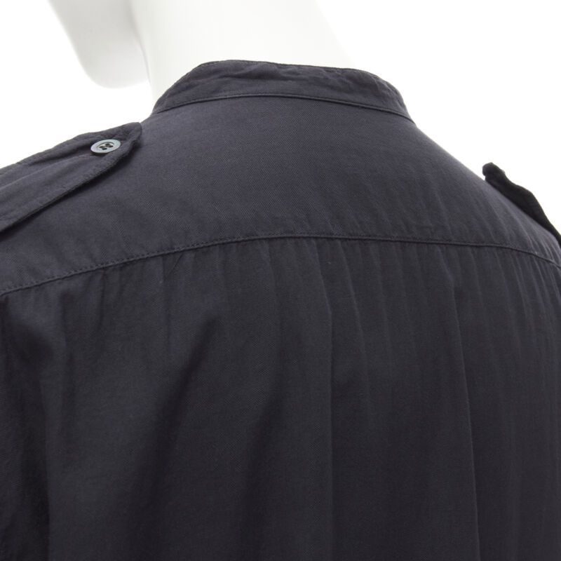 Dries Van Noten DRIES VAN NOTEN black washed cotton cargo pocket button front shirt FR36 XS Size S / US 4 / IT 40 - 8 Thumbnail