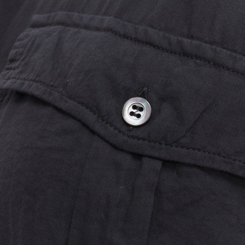 Dries Van Noten DRIES VAN NOTEN black washed cotton cargo pocket button front shirt FR36 XS Size S / US 4 / IT 40 - 9 Thumbnail