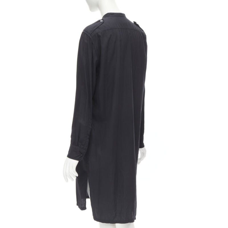 Dries Van Noten DRIES VAN NOTEN black washed cotton cargo pocket button front shirt FR36 XS Size S / US 4 / IT 40 - 6 Thumbnail