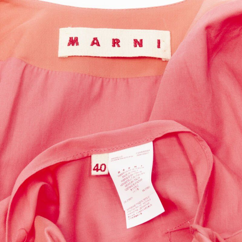 Marni MARNI coral pink cotton silk pleated bubble back boxy sleeveless dress IT40 Size S / US 4 / IT 40 - 11 Thumbnail