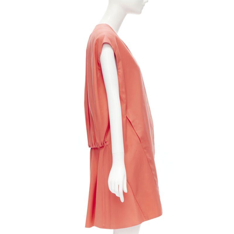 Marni MARNI coral pink cotton silk pleated bubble back boxy sleeveless dress IT40 Size S / US 4 / IT 40 - 4 Thumbnail