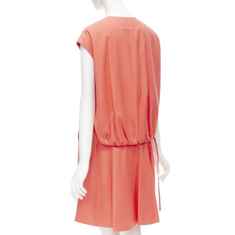 Marni MARNI coral pink cotton silk pleated bubble back boxy sleeveless dress IT40 Size S / US 4 / IT 40 - 6 Thumbnail