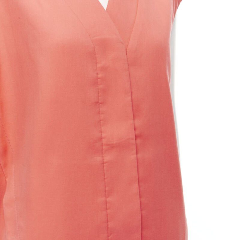 Marni MARNI coral pink cotton silk pleated bubble back boxy sleeveless dress IT40 Size S / US 4 / IT 40 - 7 Thumbnail