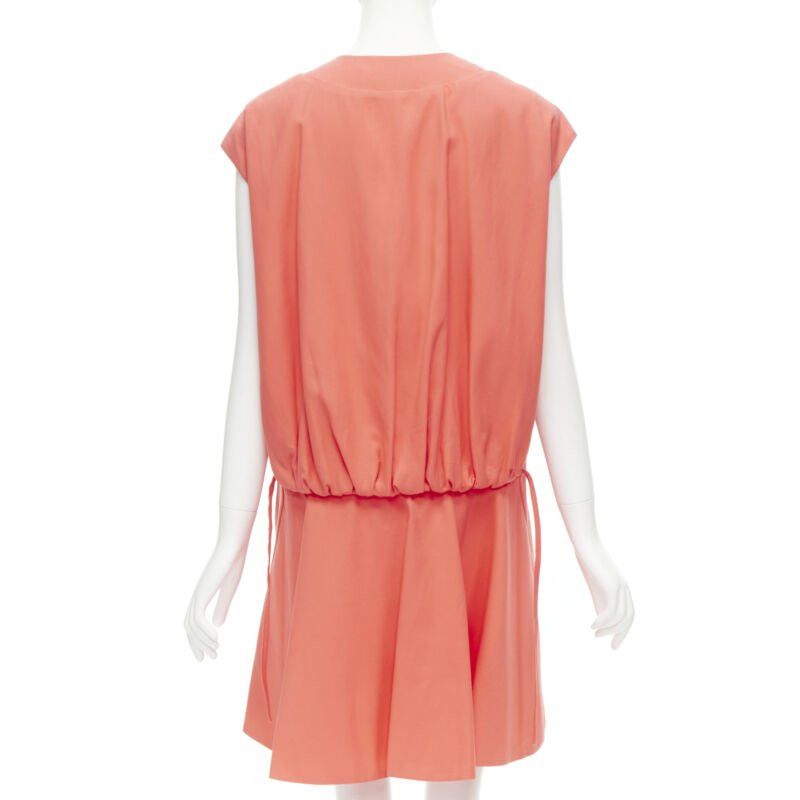 Marni MARNI coral pink cotton silk pleated bubble back boxy sleeveless dress IT40 Size S / US 4 / IT 40 - 5 Thumbnail