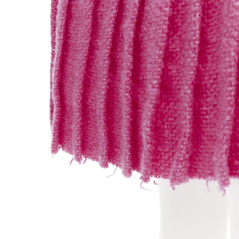 Marni MARNI pink wool tweed gathered pleat contrast back sleeveless dress IT38 XS Size XS / US 0-2 / IT 36-38 - 7 Thumbnail