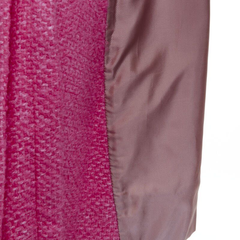 Marni MARNI pink wool tweed gathered pleat contrast back sleeveless dress IT38 XS Size XS / US 0-2 / IT 36-38 - 10 Thumbnail