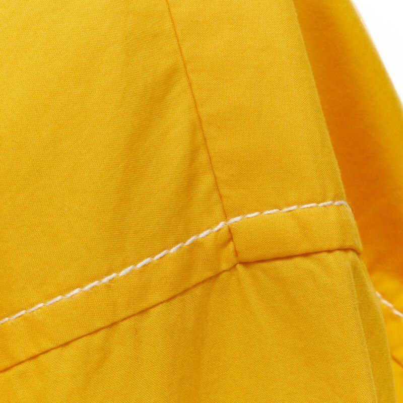 Marni MARNI egg yolk yellow cotton spread collar knee length shirt dress IT36 XS Size XS / US 0-2 / IT 36-38 - 10 Thumbnail