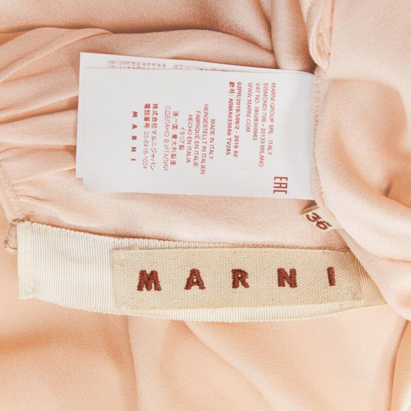 Marni MARNI 2019 peach pleated collar round sleeve short sleeve midi dress IT36 XS Size XS / US 0-2 / IT 36-38 - 11 Thumbnail