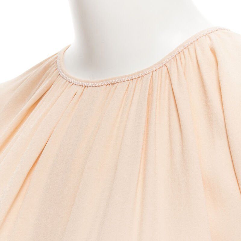 Marni MARNI 2019 peach pleated collar round sleeve short sleeve midi dress IT36 XS Size XS / US 0-2 / IT 36-38 - 2 Thumbnail