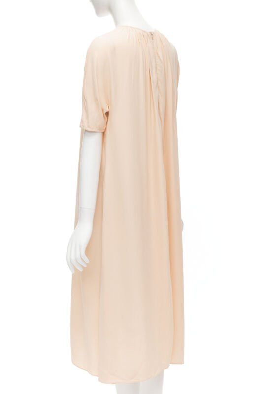 Marni MARNI 2019 peach pleated collar round sleeve short sleeve midi dress IT36 XS Size XS / US 0-2 / IT 36-38 - 6 Thumbnail