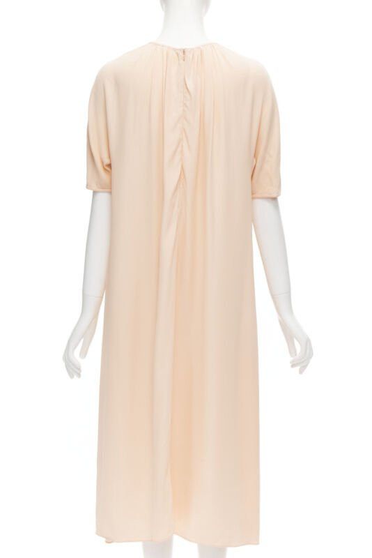 Marni MARNI 2019 peach pleated collar round sleeve short sleeve midi dress IT36 XS Size XS / US 0-2 / IT 36-38 - 5 Thumbnail