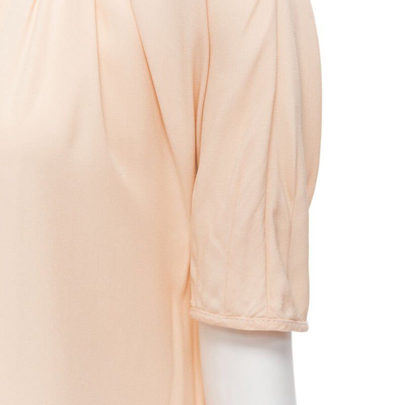 Marni MARNI 2019 peach pleated collar round sleeve short sleeve midi dress IT36 XS Size XS / US 0-2 / IT 36-38 - 8 Thumbnail