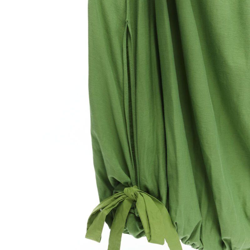 Marni MARNI green cotton waist grosgrain bow drawstring hem t-shirt dress IT38 XS Size XS / US 0-2 / IT 36-38 - 10 Thumbnail