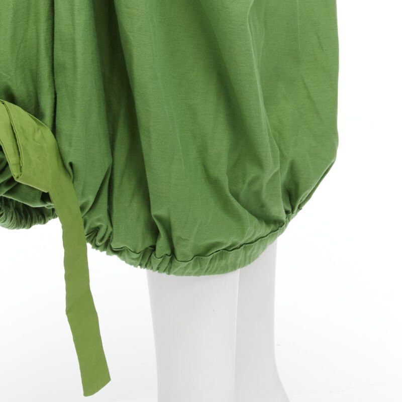 Marni MARNI green cotton waist grosgrain bow drawstring hem t-shirt dress IT38 XS Size XS / US 0-2 / IT 36-38 - 9 Thumbnail