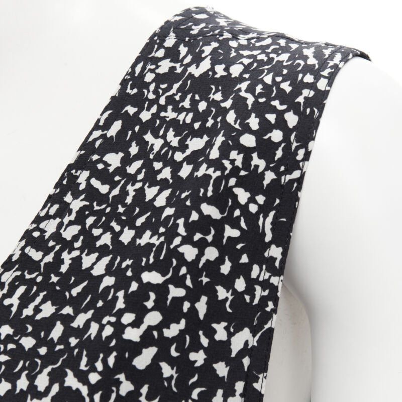 Marni MARNI 100% silk black white abstract button belted sheath dress IT38 XS Size XS / US 0-2 / IT 36-38 - 9 Thumbnail