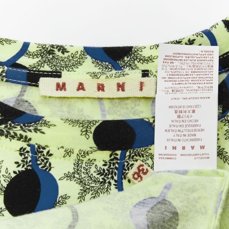 Marni MARNI green paisley blue geometric photo print short sleeve boxy tshirt IT36 XS Size XS / US 0-2 / IT 36-38 - 12 Thumbnail