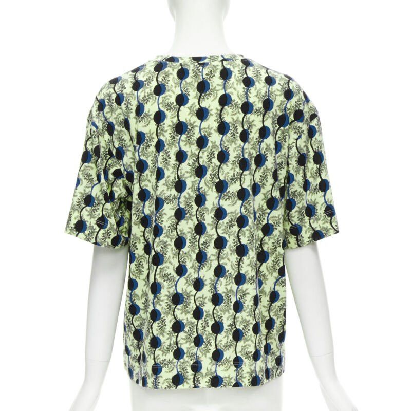 Marni MARNI green paisley blue geometric photo print short sleeve boxy tshirt IT36 XS Size XS / US 0-2 / IT 36-38 - 5 Thumbnail