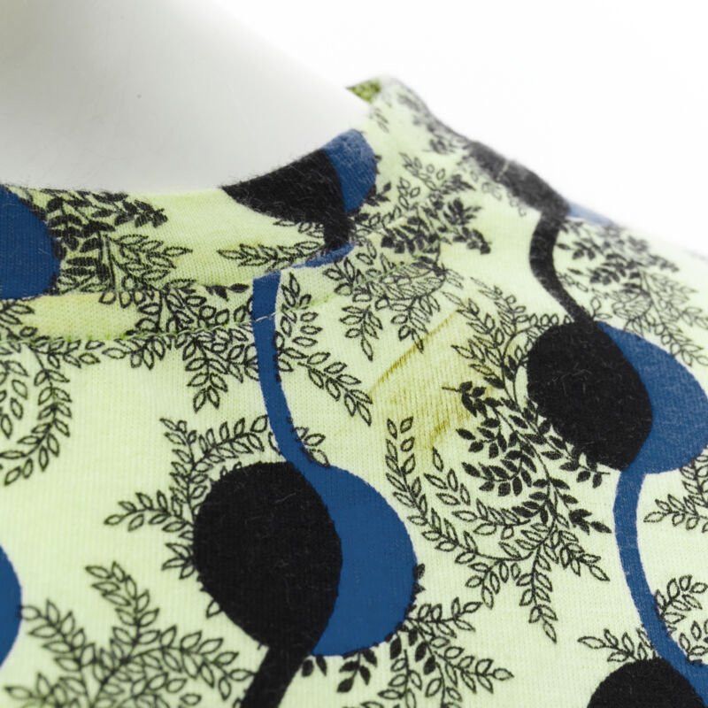 Marni MARNI green paisley blue geometric photo print short sleeve boxy tshirt IT36 XS Size XS / US 0-2 / IT 36-38 - 9 Thumbnail