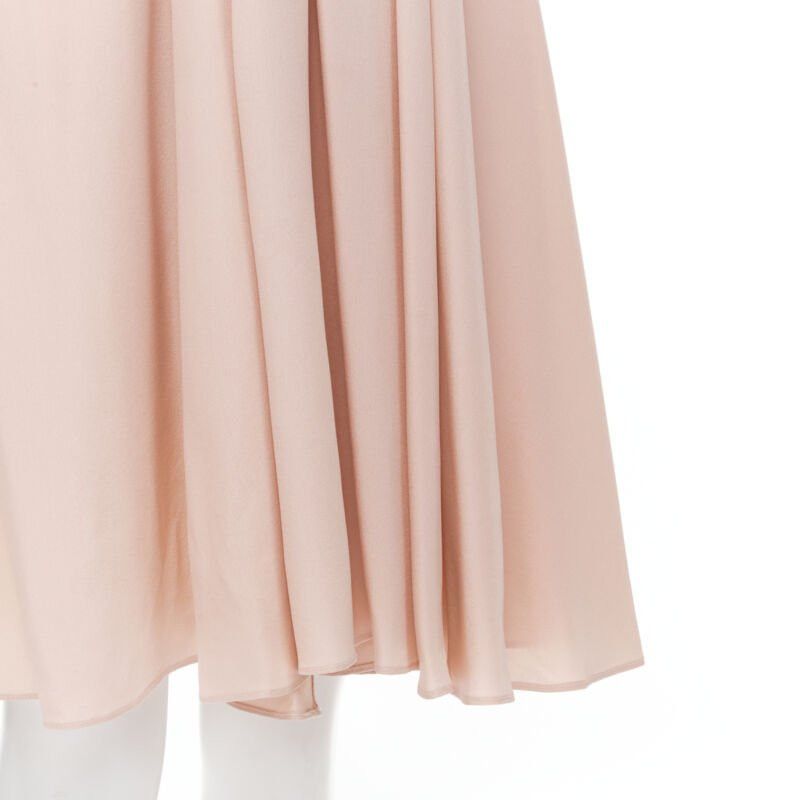 Marni MARNI 100% silk light pink gathered asymmetric draped short sleeve dress IT38 XS Size XS / US 0-2 / IT 36-38 - 10 Thumbnail