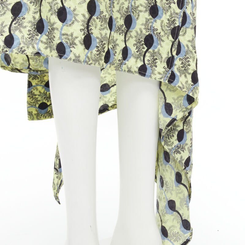 Marni MARNI yellow paisley blue black geometric print belted wrap skirt IT40 S Size 27" / US 4 / IT 40 - 8 Thumbnail