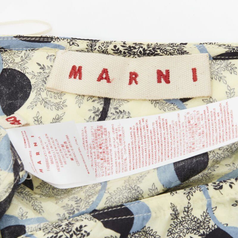 Marni MARNI yellow paisley blue black geometric print belted wrap skirt IT40 S Size 27" / US 4 / IT 40 - 12 Thumbnail