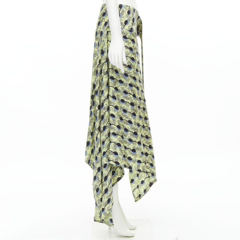 Marni MARNI yellow paisley blue black geometric print belted wrap skirt IT40 S Size 27" / US 4 / IT 40 - 4 Thumbnail