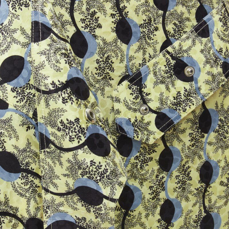 Marni MARNI yellow paisley blue black geometric print belted wrap skirt IT40 S Size 27" / US 4 / IT 40 - 11 Thumbnail