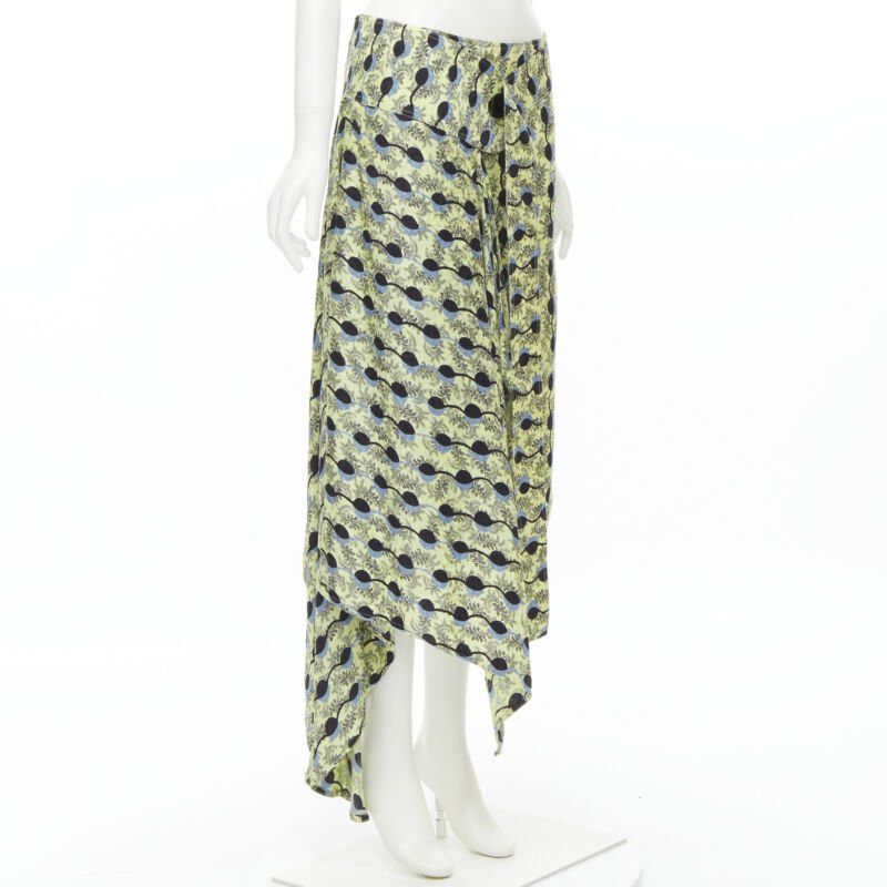 Marni MARNI yellow paisley blue black geometric print belted wrap skirt IT40 S Size 27" / US 4 / IT 40 - 3 Thumbnail