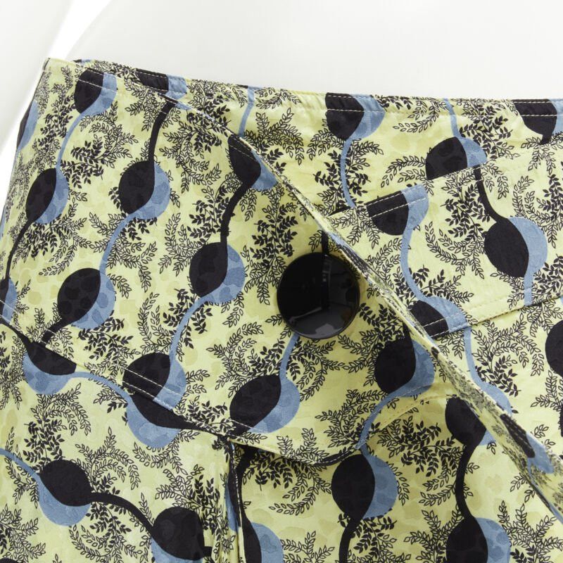Marni MARNI yellow paisley blue black geometric print belted wrap skirt IT40 S Size 27" / US 4 / IT 40 - 2 Thumbnail