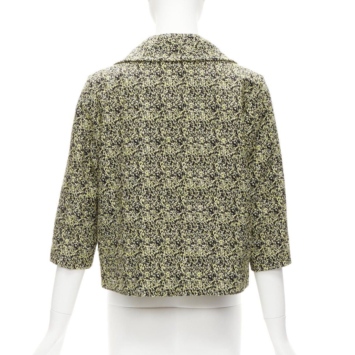 Marni MARNI 2014 yellow speckle jacquard cotton blend cropped jacket IT38 XS Size XS / US 0-2 / IT 36-38 - 6 Thumbnail