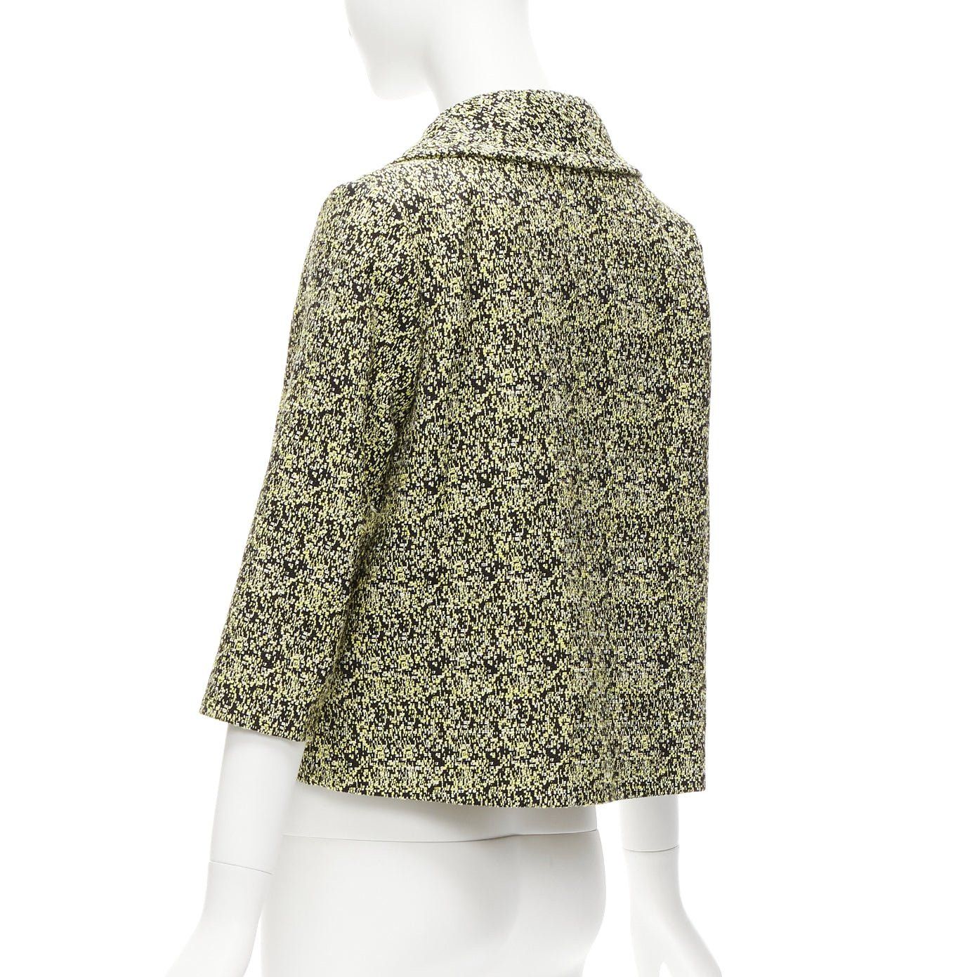 Marni MARNI 2014 yellow speckle jacquard cotton blend cropped jacket IT38 XS Size XS / US 0-2 / IT 36-38 - 7 Thumbnail