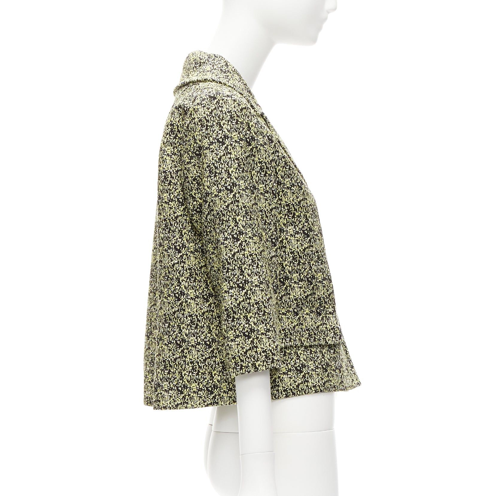 Marni MARNI 2014 yellow speckle jacquard cotton blend cropped jacket IT38 XS Size XS / US 0-2 / IT 36-38 - 5 Thumbnail