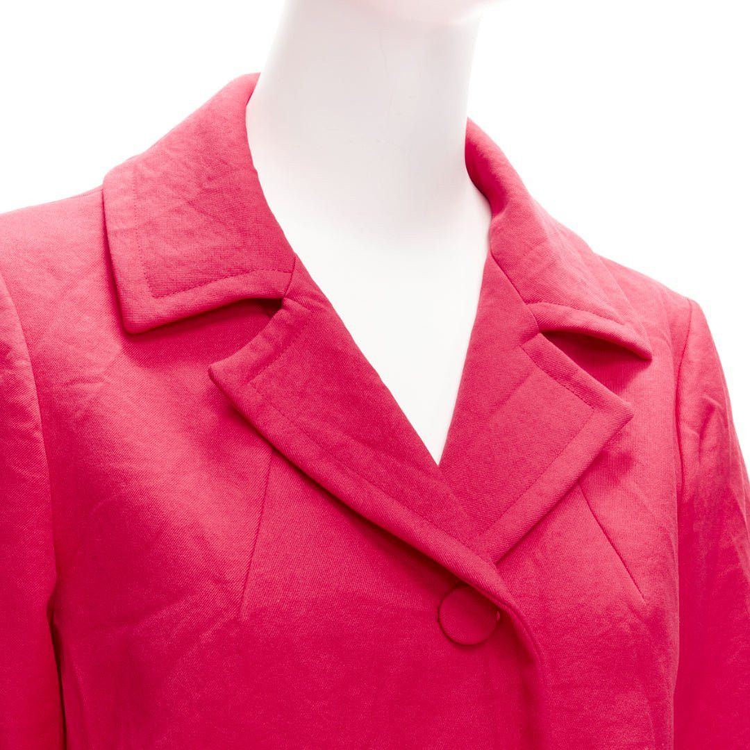 Marni MARNI 2014 red creased crinkle wrapped buttons cropped boxy jacket IT38 XS Size XS / US 0-2 / IT 36-38 - 2 Thumbnail