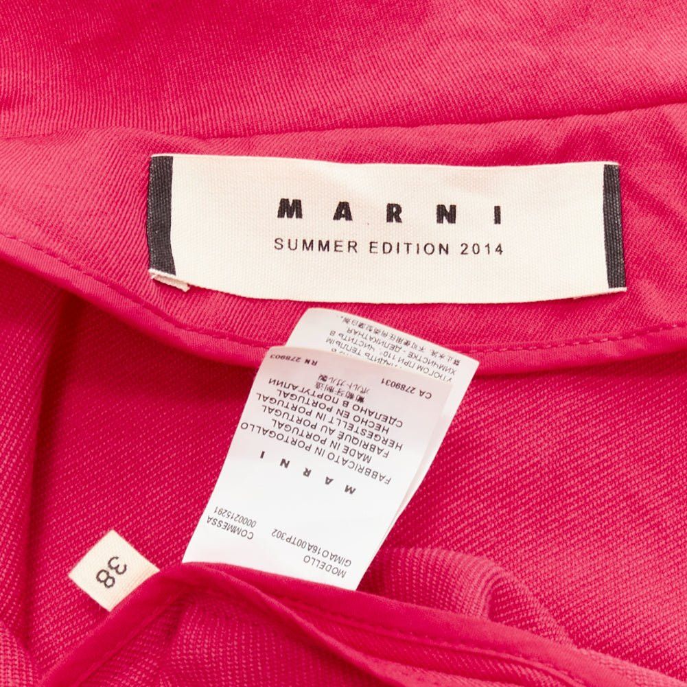 Marni MARNI 2014 red creased crinkle wrapped buttons cropped boxy jacket IT38 XS Size XS / US 0-2 / IT 36-38 - 9 Thumbnail