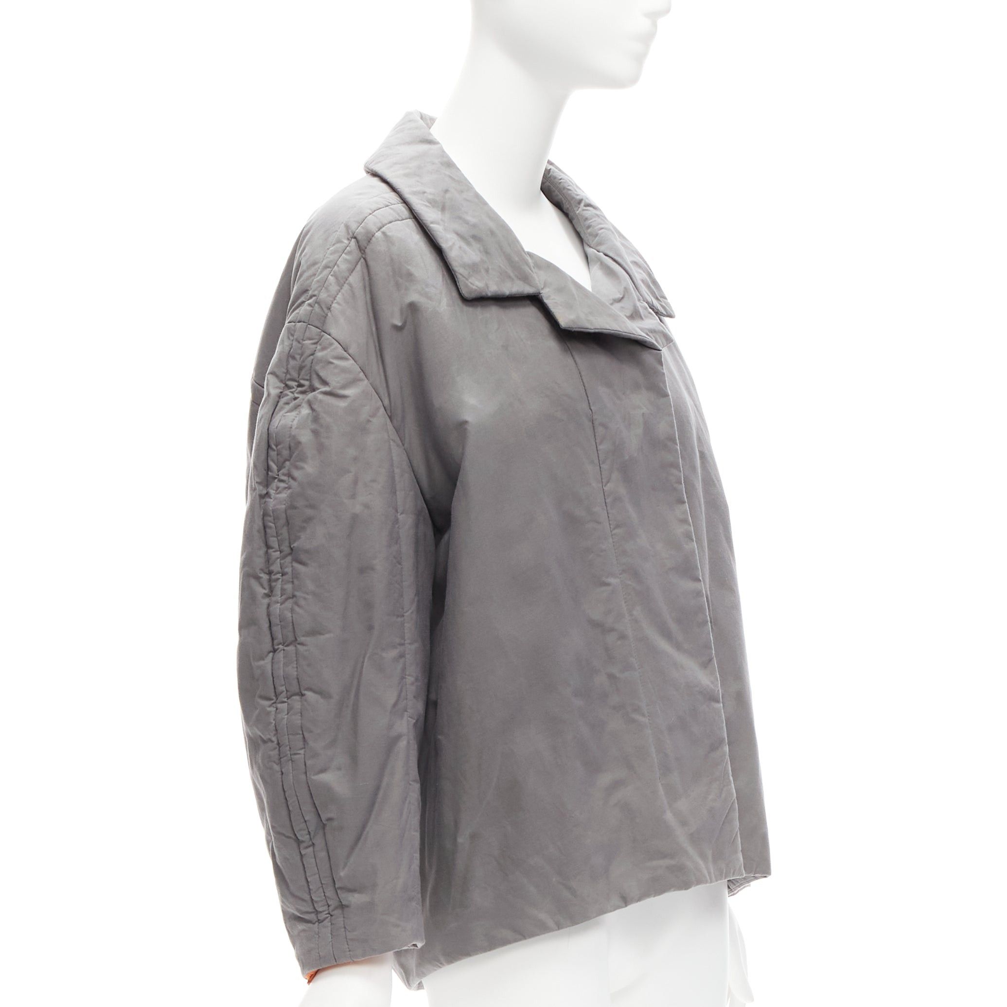 Marni MARNI grey washed cotton brown lined padded cocoon MA1 jacket IT36 XS Size XS / US 0-2 / IT 36-38 - 4 Thumbnail