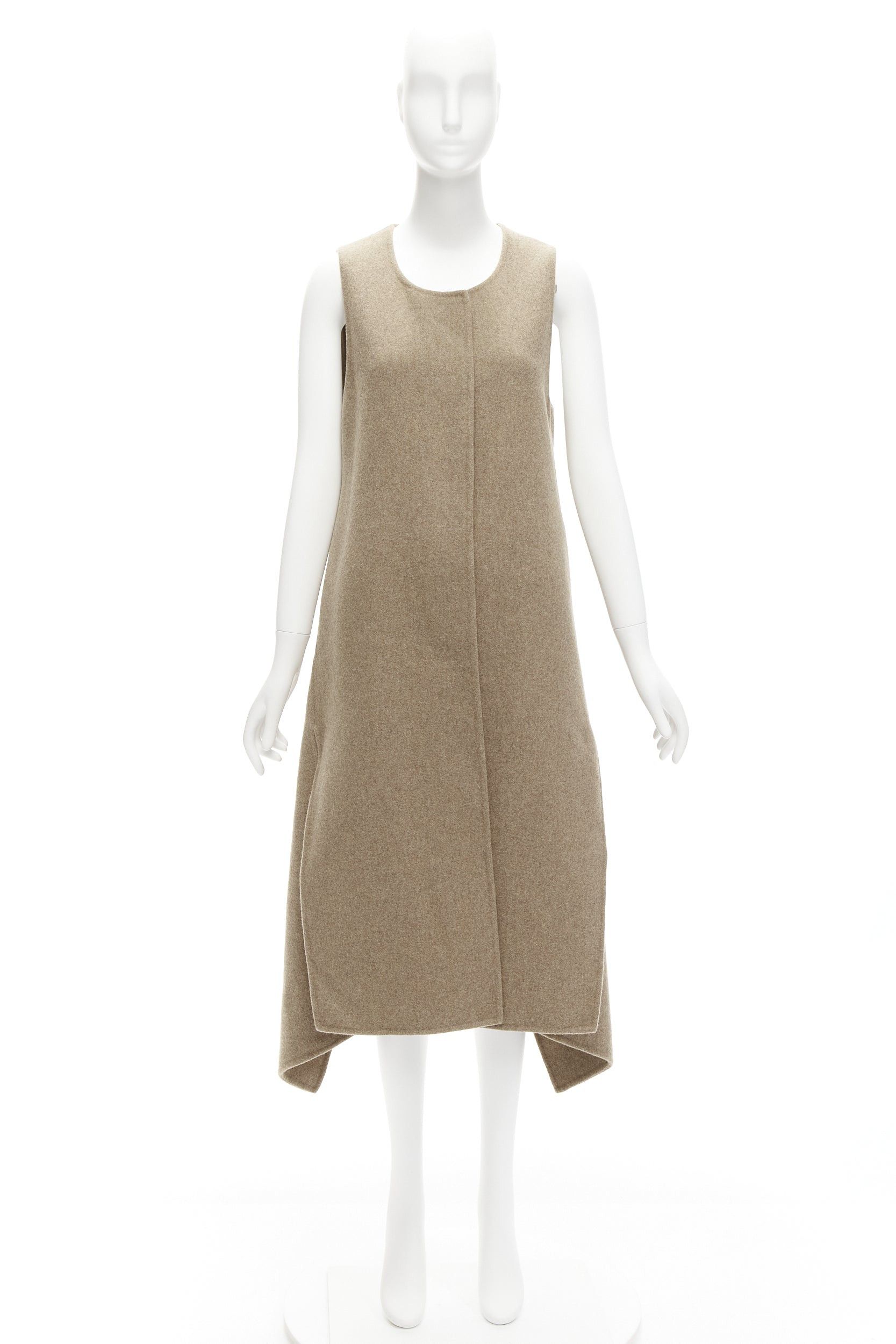 Marni MARNI taupe brown virgin wool blend high low hem vest coat IT36 XS Size XS / US 0-2 / IT 36-38 - 10 Thumbnail