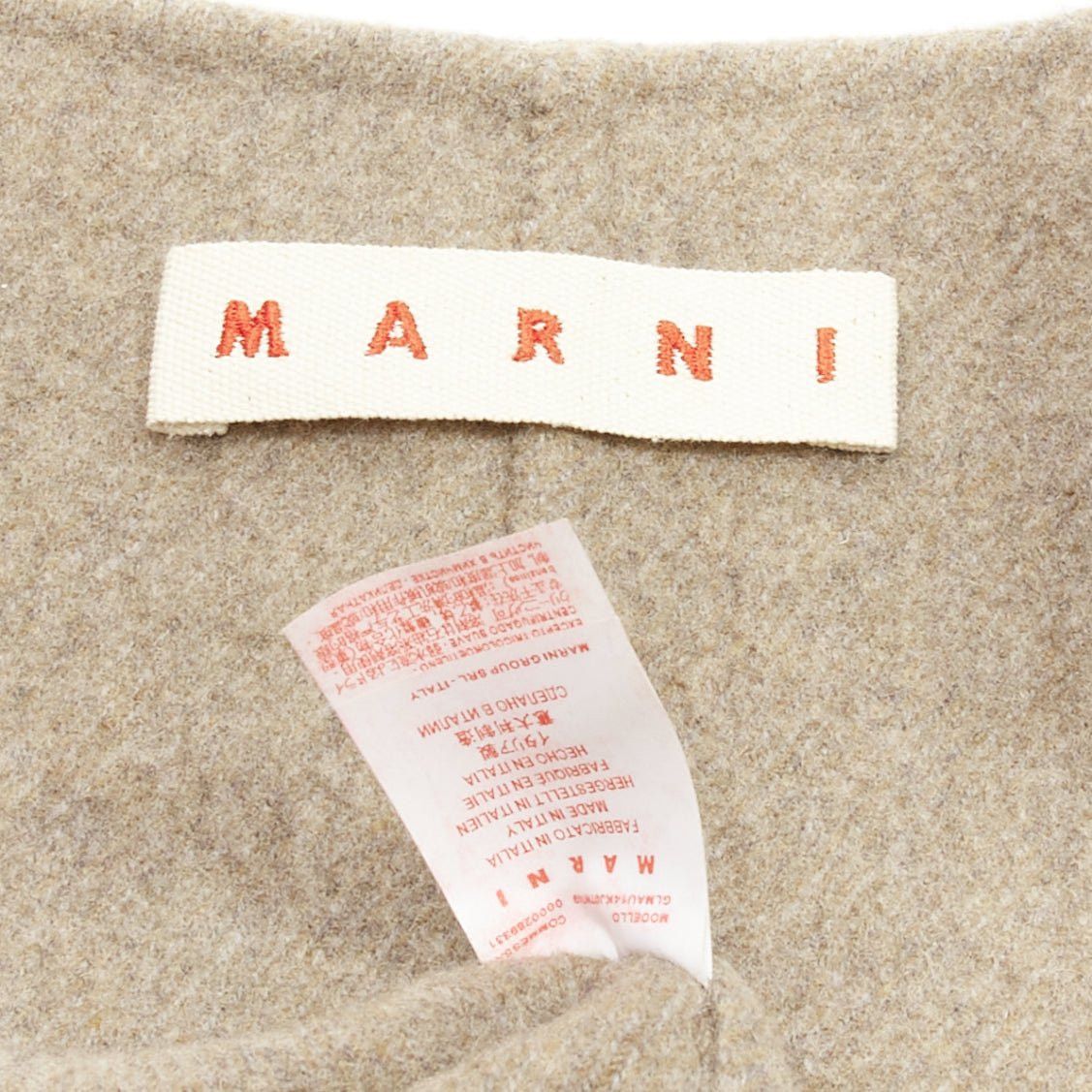 Marni MARNI taupe brown virgin wool blend high low hem vest coat IT36 XS Size XS / US 0-2 / IT 36-38 - 9 Thumbnail