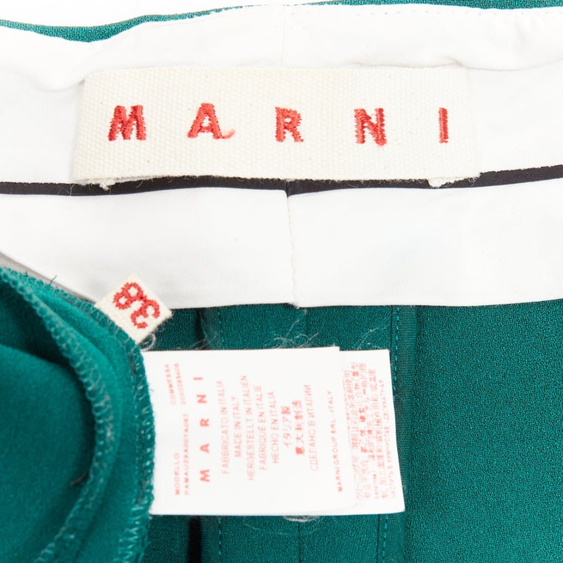 Marni MARNI green pleat front stirrup jodphur pants IT38 XS Size 26" / US 2 / IT 38 - 8 Thumbnail