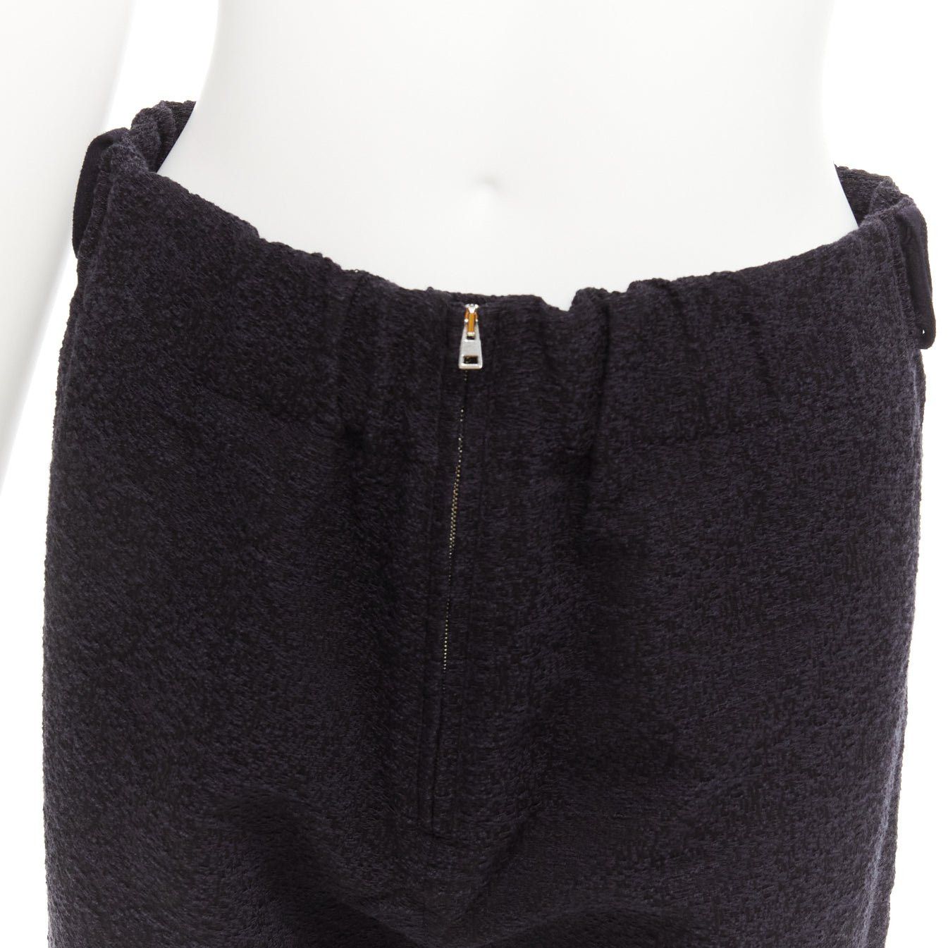 Marni MARNI 2014 black cotton blend jacquard zip front tapered pants IT38 XS Size 26" / US 2 / IT 38 - 2 Thumbnail