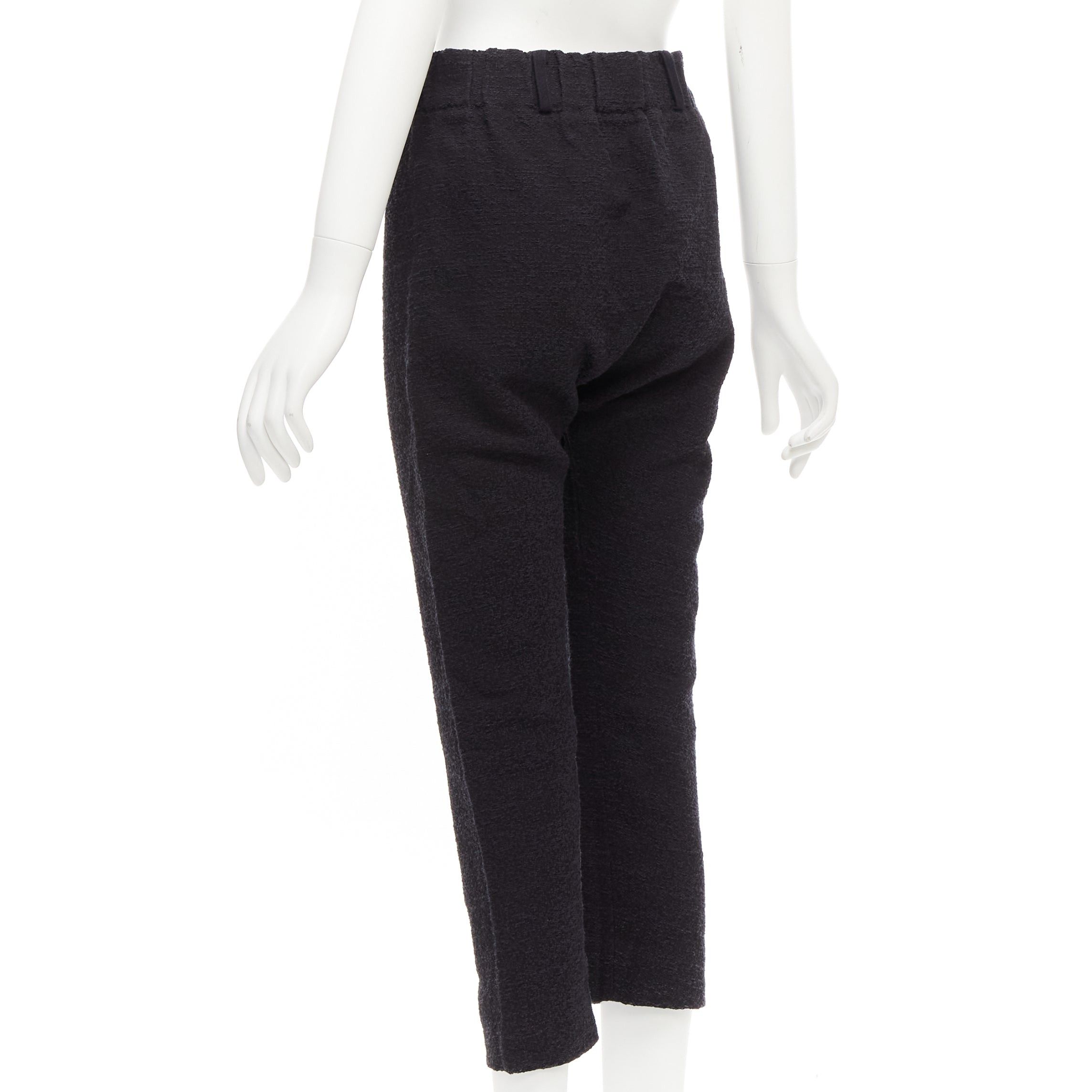 Marni MARNI 2014 black cotton blend jacquard zip front tapered pants IT38 XS Size 26" / US 2 / IT 38 - 6 Thumbnail