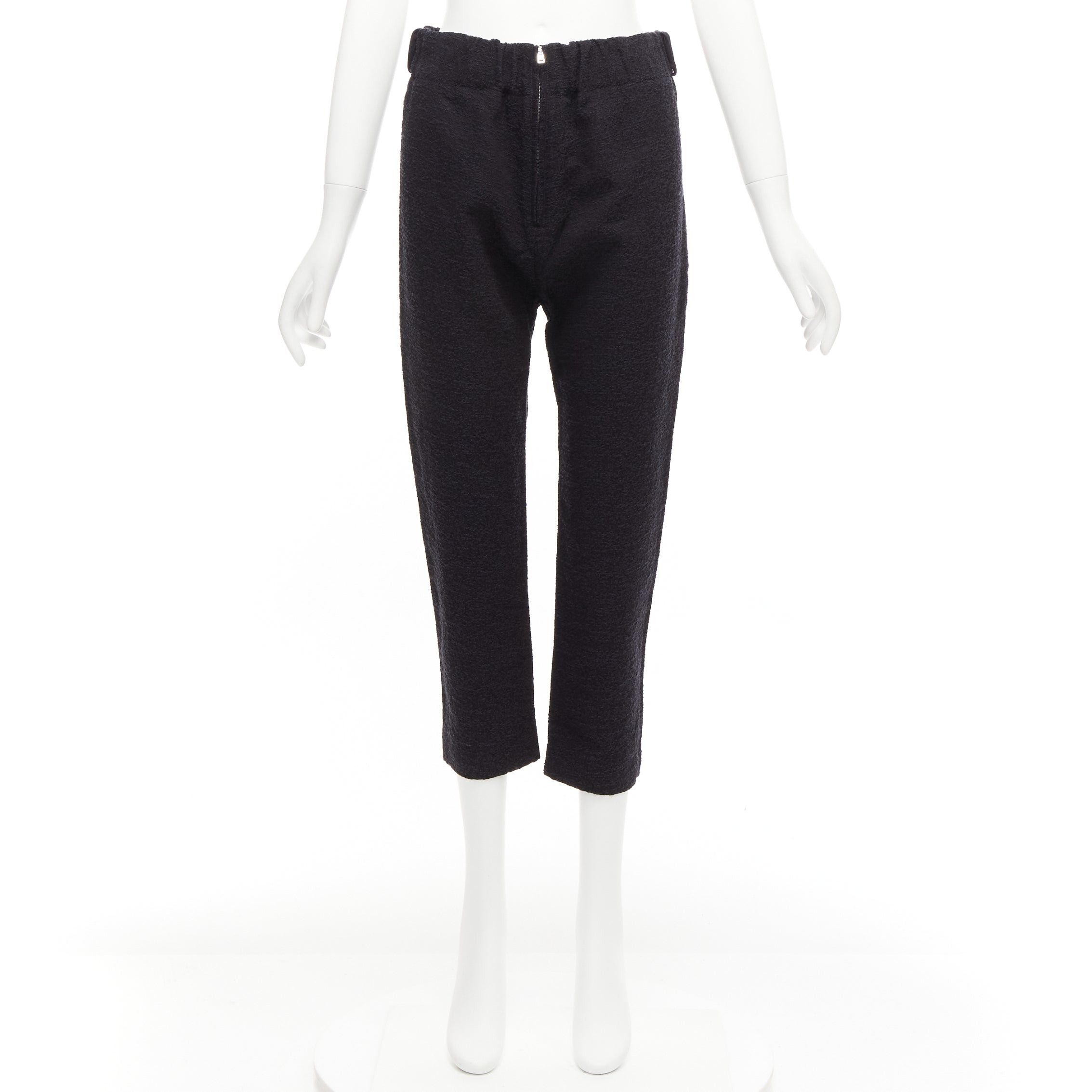 Marni MARNI 2014 black cotton blend jacquard zip front tapered pants IT38 XS Size 26" / US 2 / IT 38 - 9 Thumbnail
