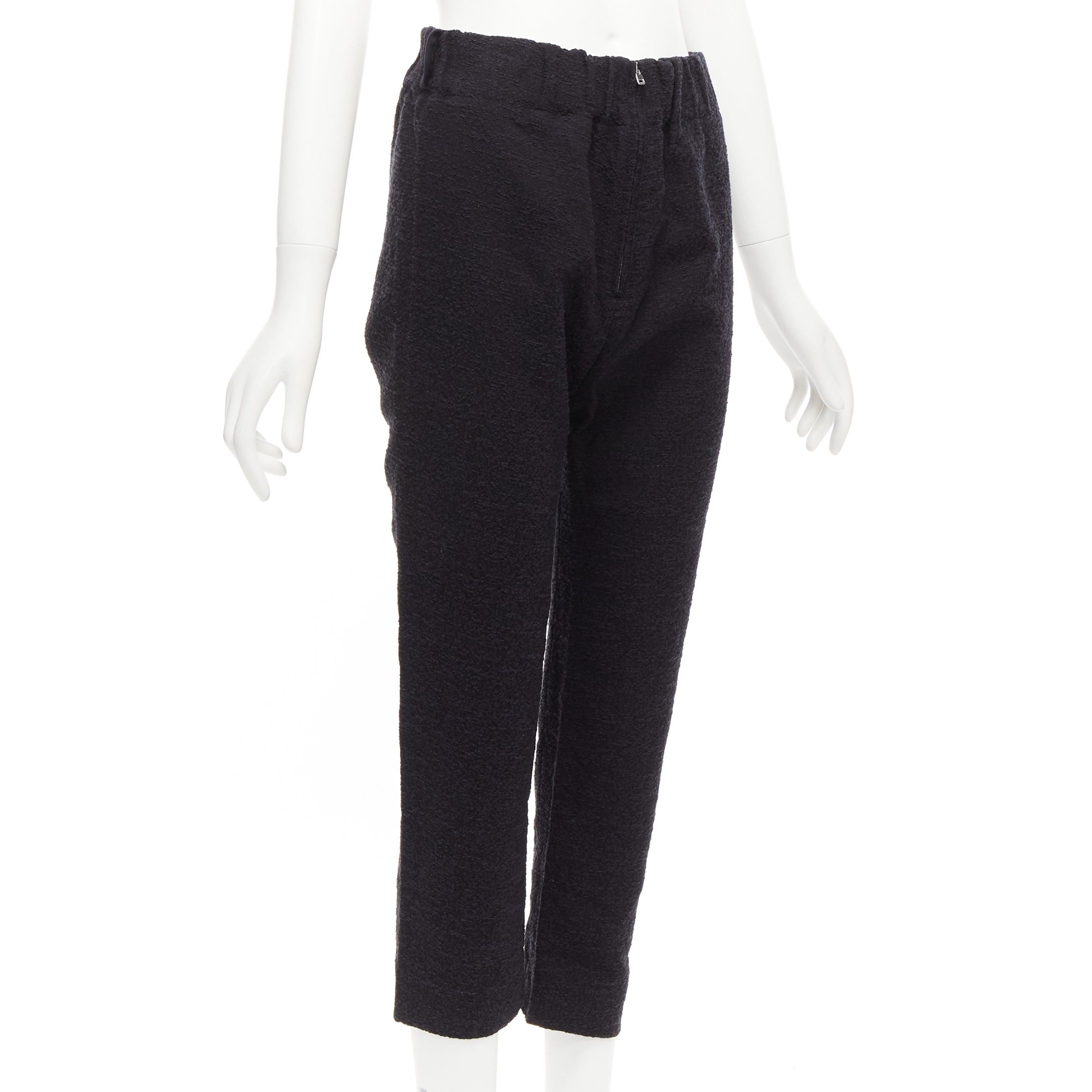 Marni MARNI 2014 black cotton blend jacquard zip front tapered pants IT38 XS Size 26" / US 2 / IT 38 - 3 Thumbnail