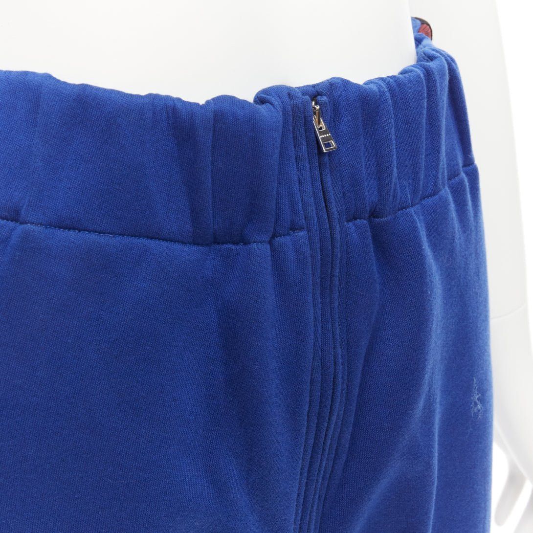 Marni MARNI blue cotton blend brown black tape tapered joggers IT38 XS Size 26" / US 2 / IT 38 - 2 Thumbnail