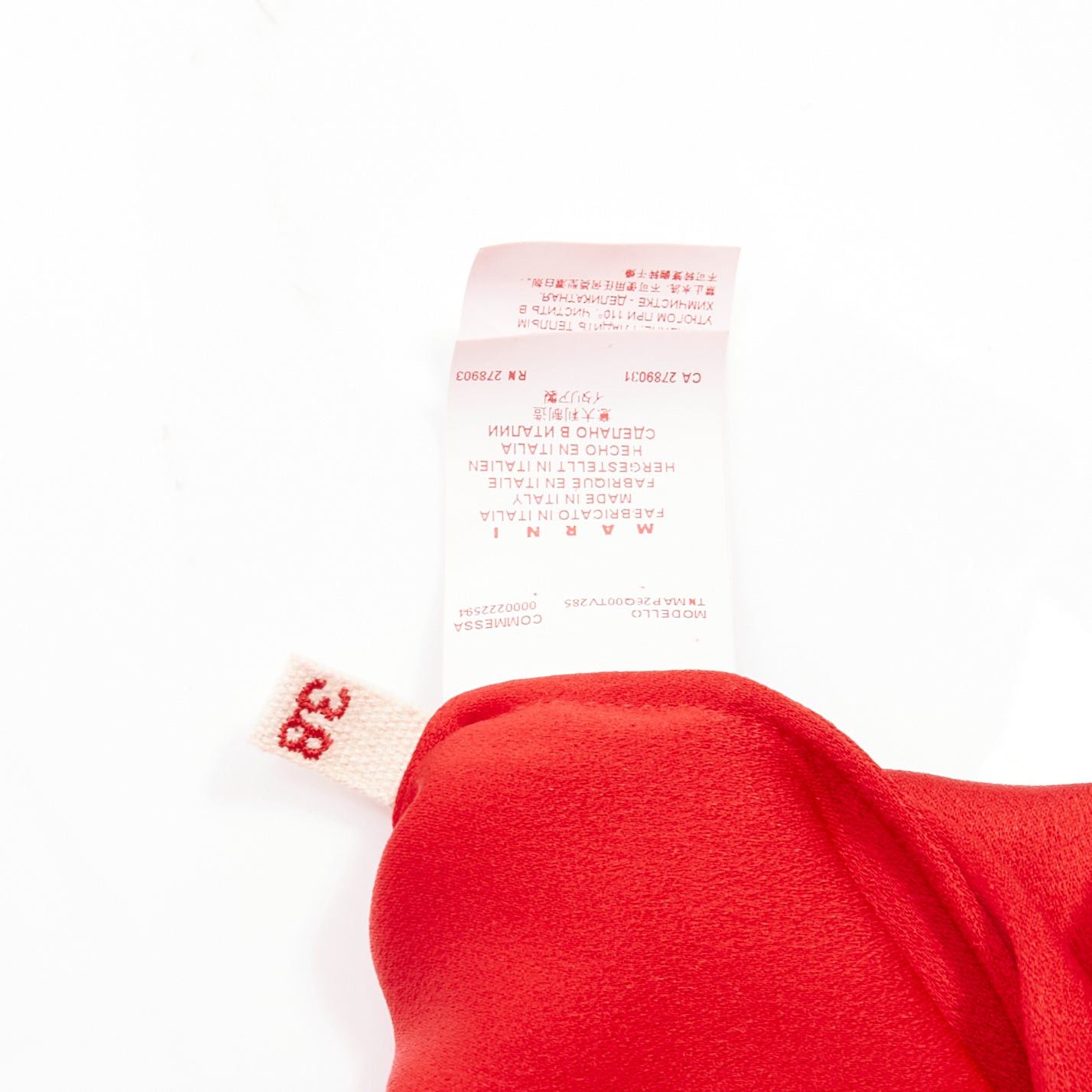 Marni MARNI red black contrast cutout armhole bateau tie back mini dress IT38 XS Size XS / US 0-2 / IT 36-38 - 8 Thumbnail