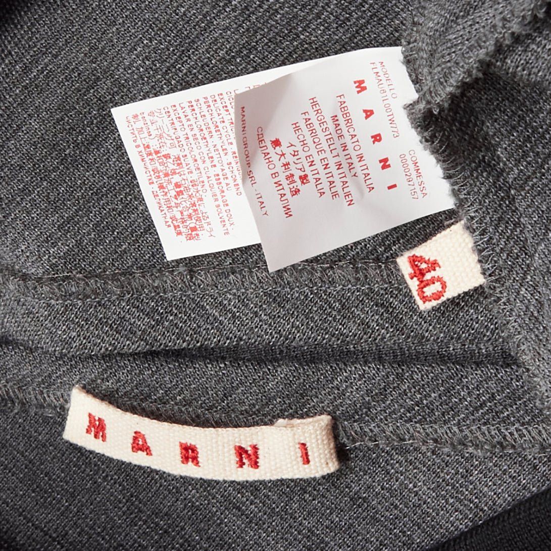 Marni MARNI grey virgin wool blend 3D cut structured boxy casual dress IT40 S Size S / US 4 / IT 40 - 8 Thumbnail