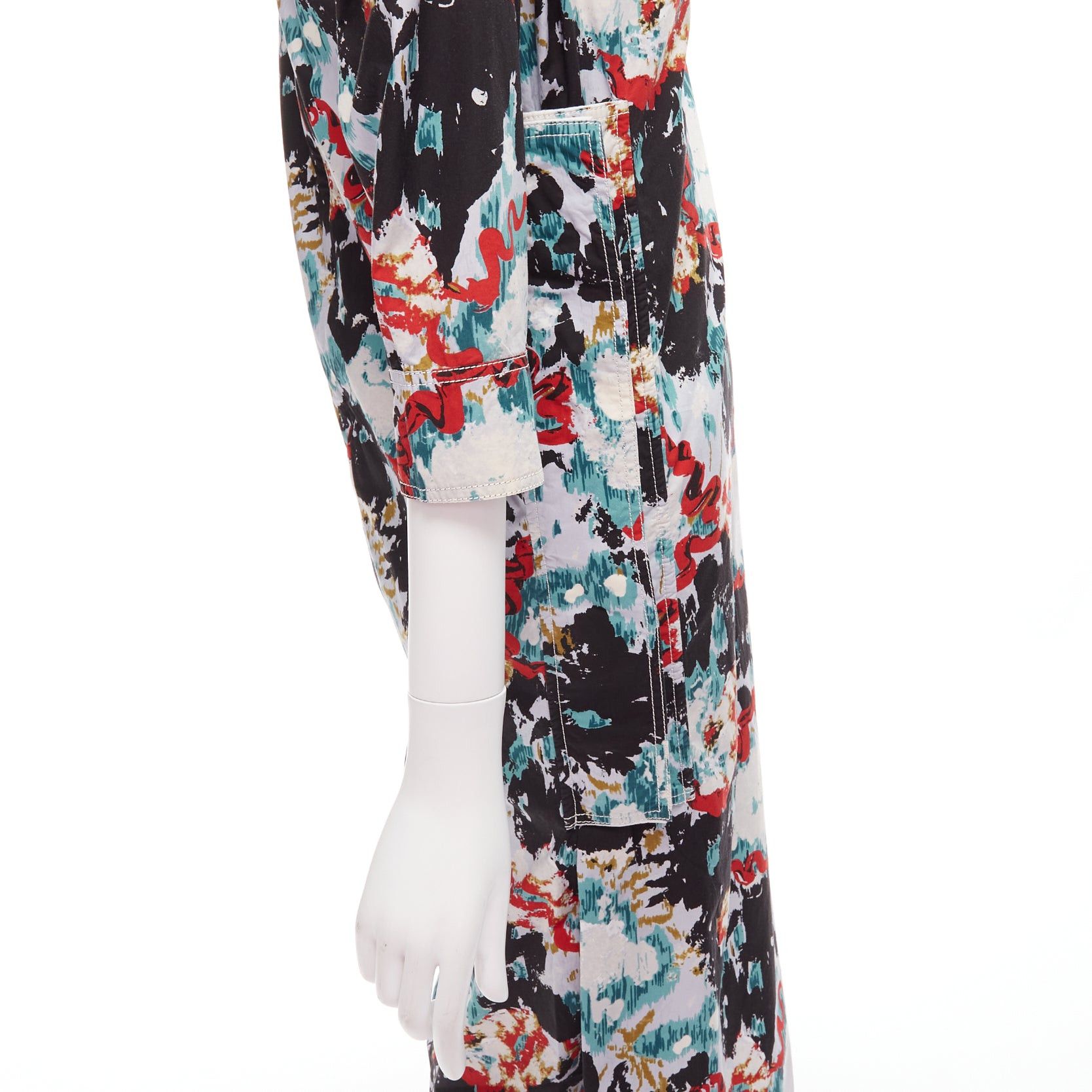 Marni MARNI graphic splash paint print cotton oriental cut dress IT36 XS Size XS / US 0-2 / IT 36-38 - 7 Thumbnail