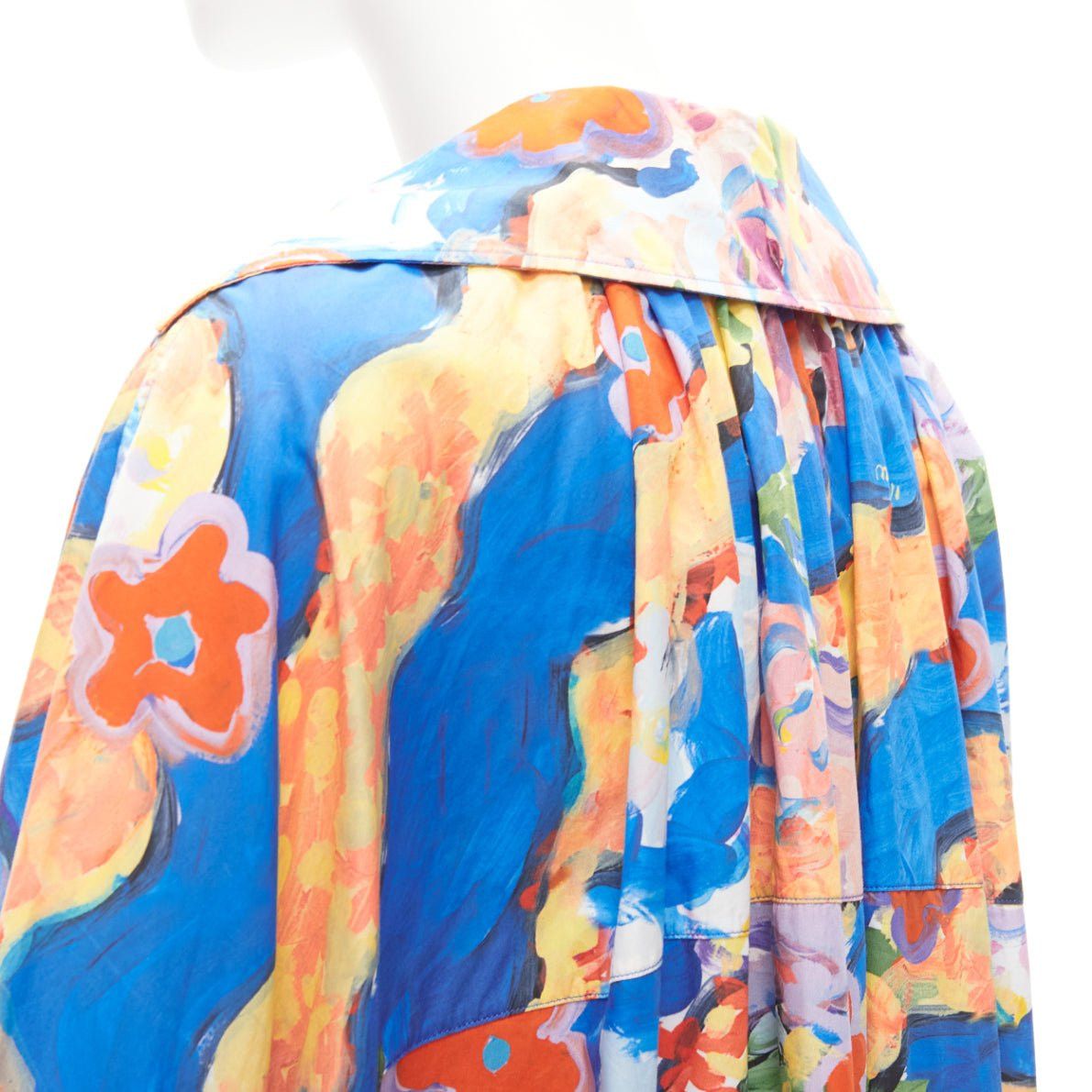 Marni MARNI Flaminia Veronesi 2022 multicolour floral paint batwing dress IT36 XS Size XS / US 0-2 / IT 36-38 - 7 Thumbnail
